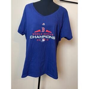 Boston Red Sox World Series 2018 T Shirt Women's Size 2xl Short Sleeve